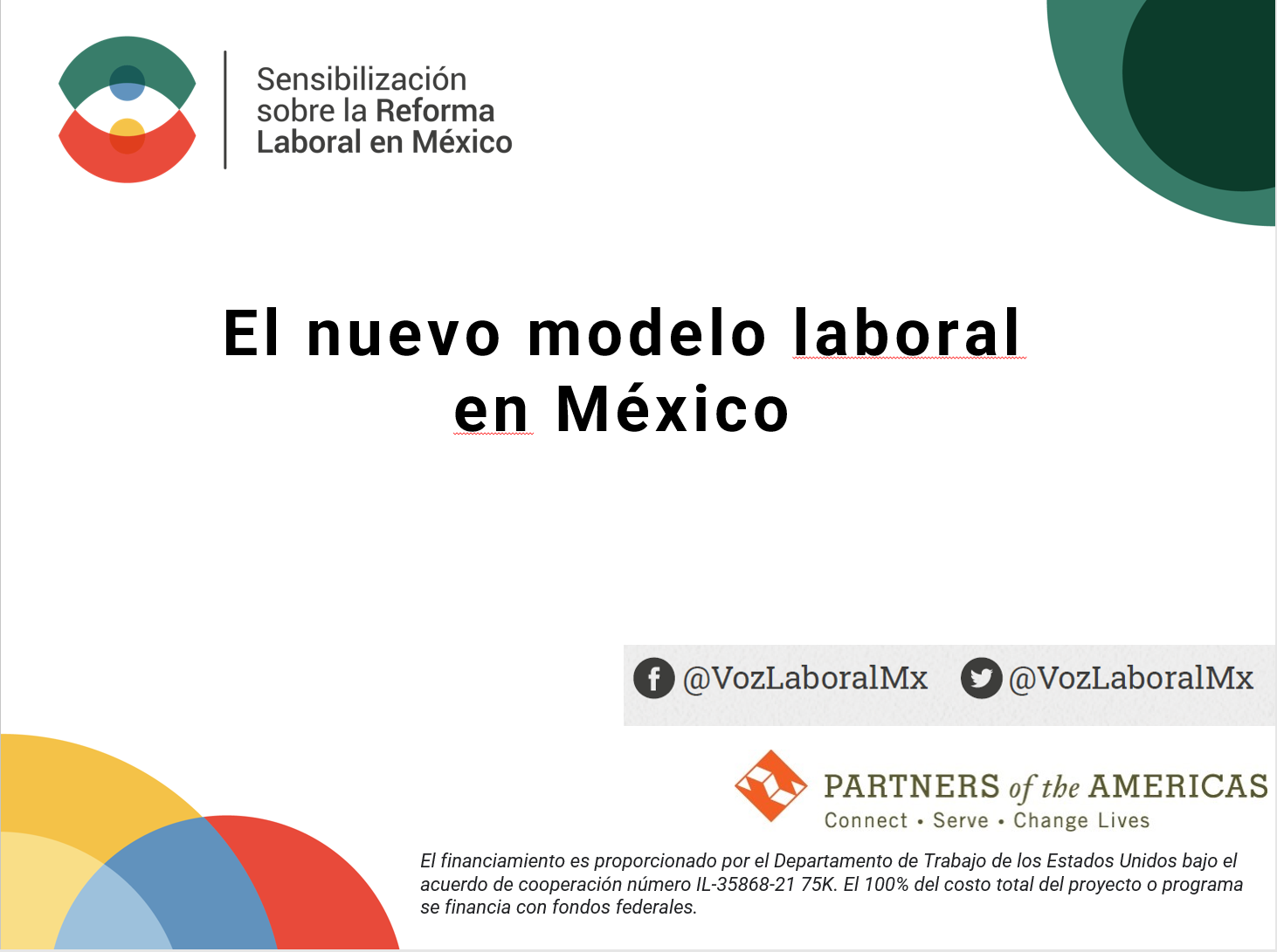 Portada presentacion nuevo modelo laboral