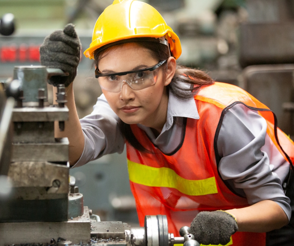 Mujer en jornada laboral